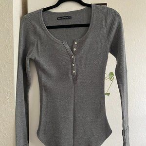Abercrombie & Fitch Waffle Knit Henley